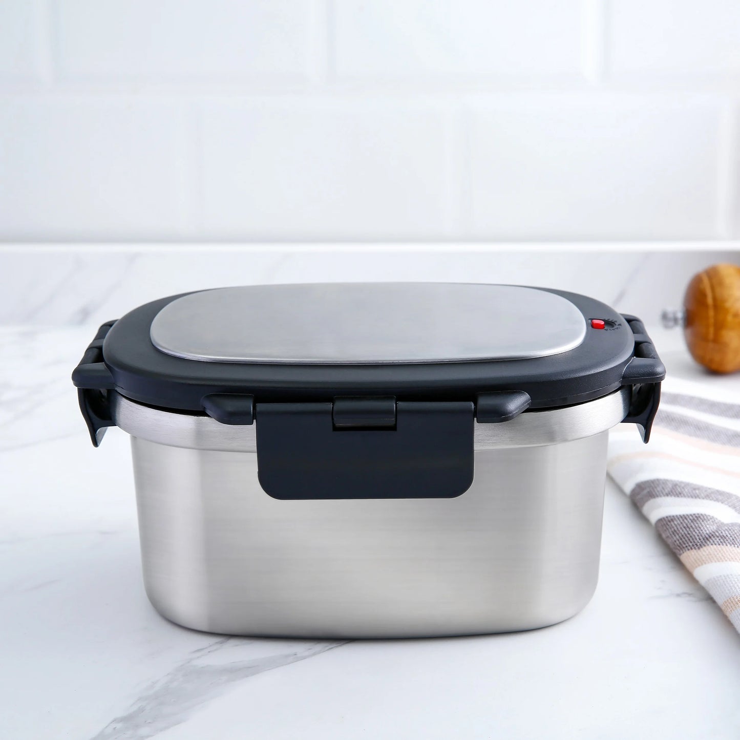 33 Oz Insulated 2-Piece Stainless Steel Lunch Box Food Storage Container with Lid