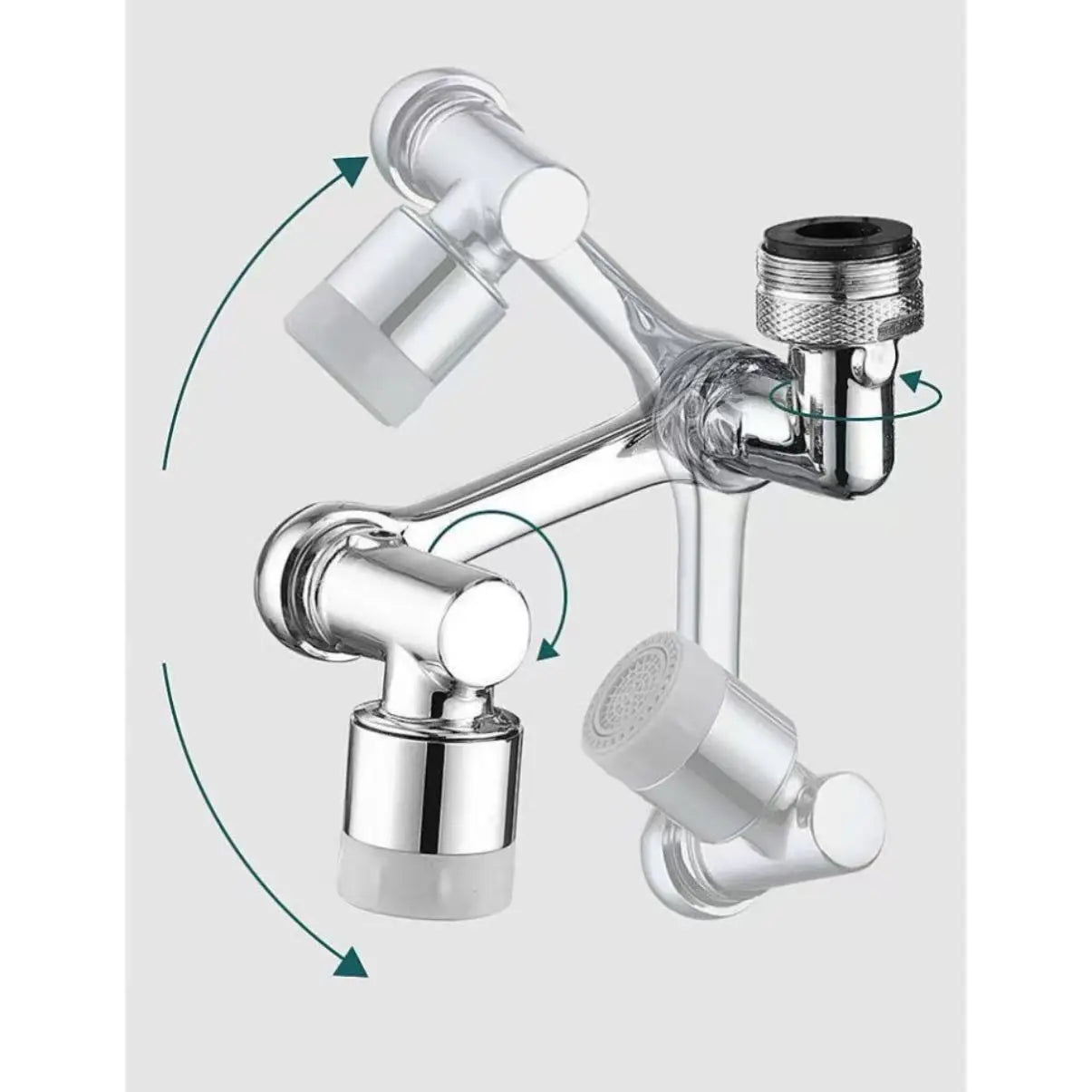 AquaTwist™ 1080° Rotating Faucet Sprayer – Universal Metal Tap Extender with Aerator Nozzle & 22/24mm Adaptor