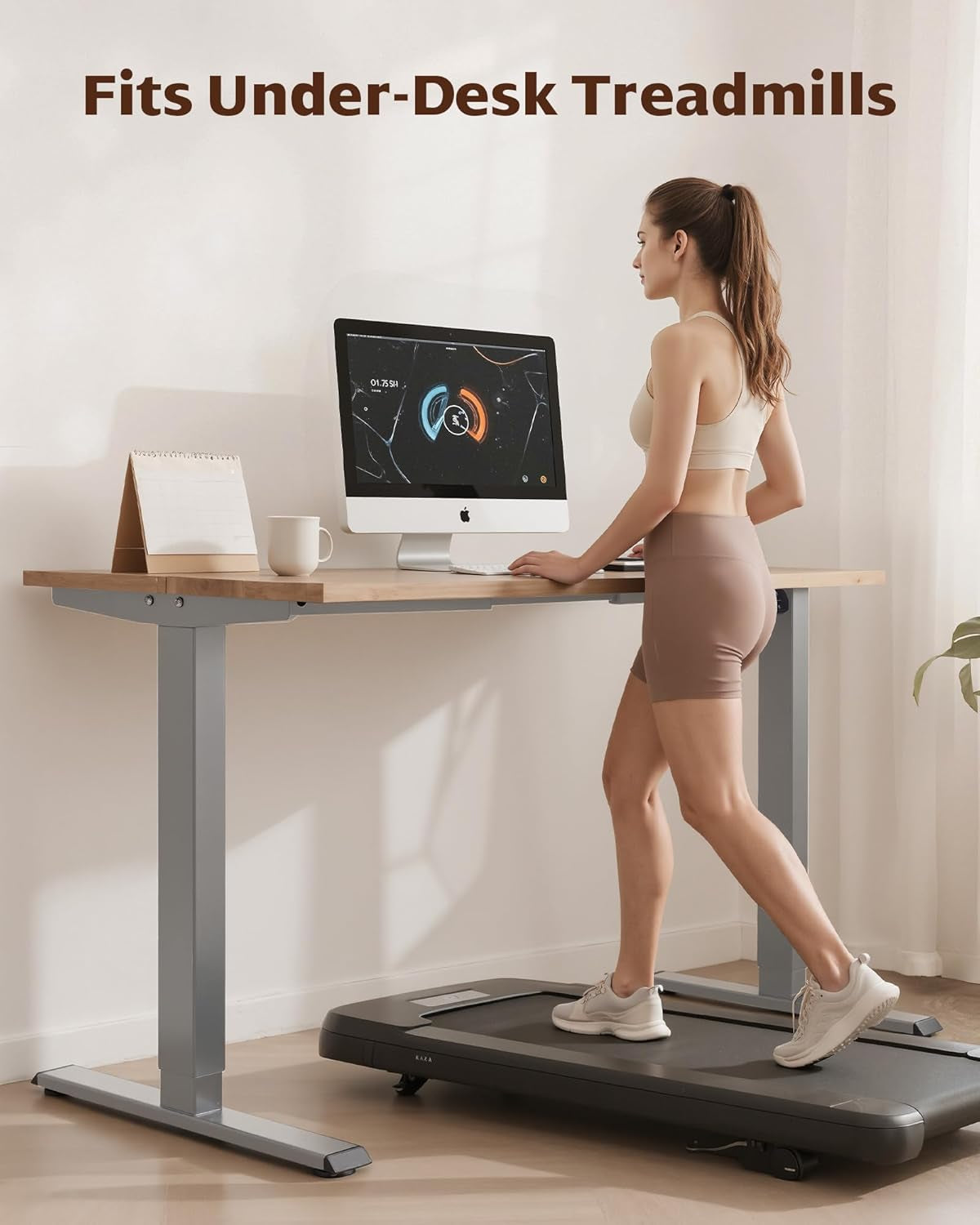 Dual Motor Electric Standing Desk Frame, Height Adjustable Sit Stand Base for Home Office, Fits Table Tops up to 70.8 X 31.5 Inch, 225 Lb Capacity (Grey, without Stand)