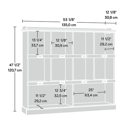 Barrister Lane 10-Cube Bookcase, Iron Oak Finish