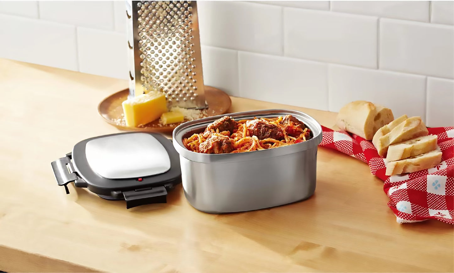 33 Oz Insulated 2-Piece Stainless Steel Lunch Box Food Storage Container with Lid