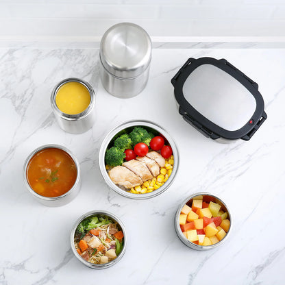 33 Oz Insulated 2-Piece Stainless Steel Lunch Box Food Storage Container with Lid