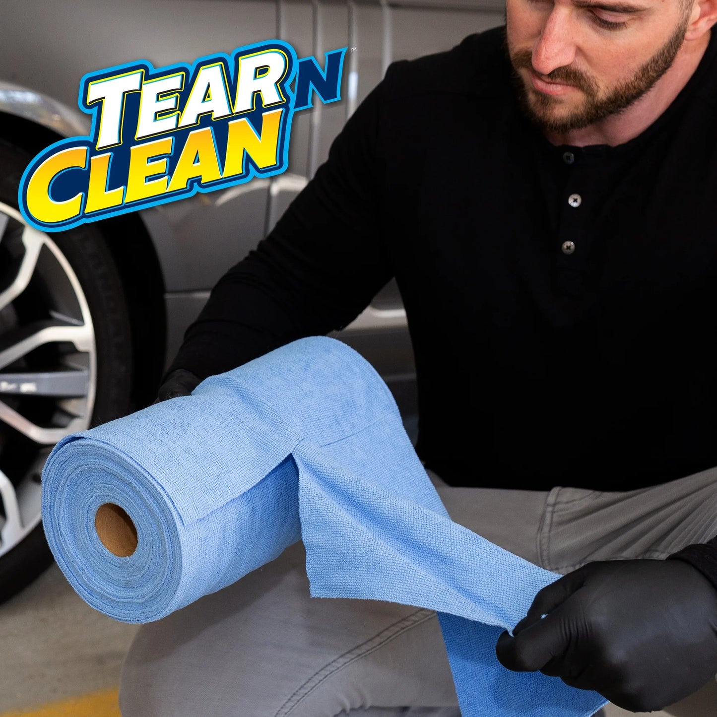 Tear N Clean Reusable Easy-Tear Microfiber Towels, 12In. X 12In., 100 Pack