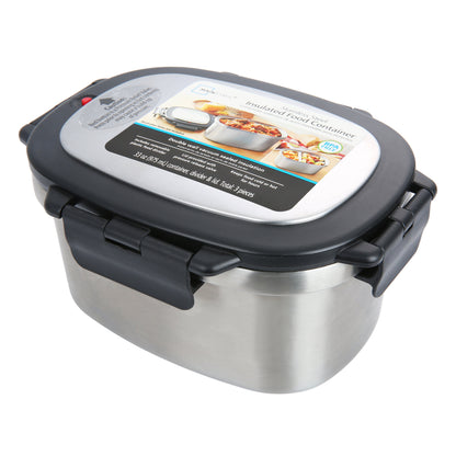 33 Oz Insulated 2-Piece Stainless Steel Lunch Box Food Storage Container with Lid
