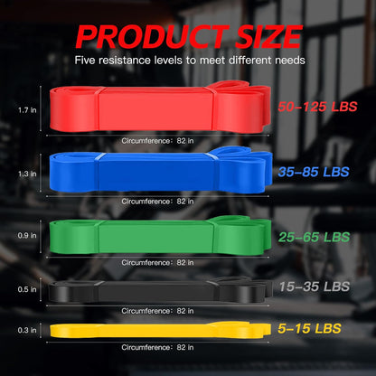 Pull up Bands, Resistance Bands Set, Exercise Workout Bands for Men & Women, Ideal for Body Stretching, Physical Therapy and Muscle Training