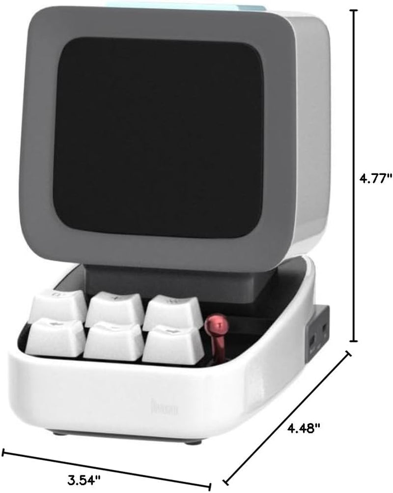 Ditoo Pro Retro Pixel Art Game Bluetooth Speaker with 16X16 LED App Controlled Front Screen (White)