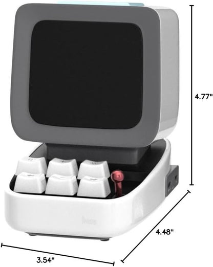Ditoo Pro Retro Pixel Art Game Bluetooth Speaker with 16X16 LED App Controlled Front Screen (White)