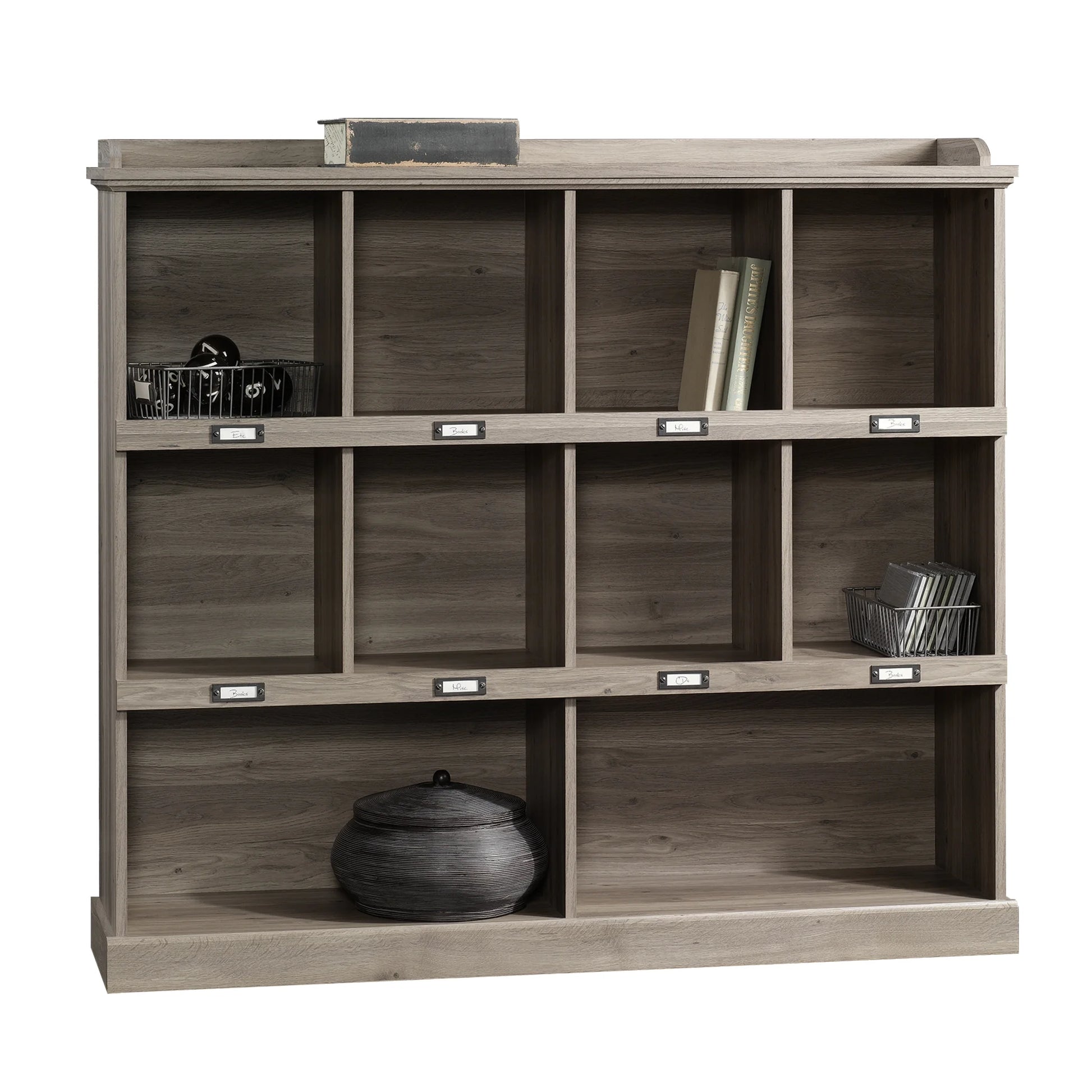 Barrister Lane 10-Cube Bookcase, Iron Oak Finish