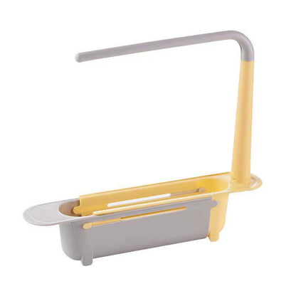 SinkSpace™ 2-in-1 Telescopic Sink Storage Rack – Adjustable, Expandable Sponge Holder for Effortless Kitchen Organization